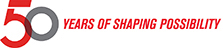 50 years of Shaping Possibilities logo