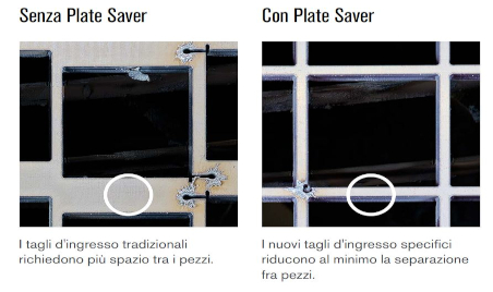 Immagini con e senza Plate Saver