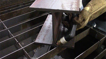 FlushCut process on structural steel