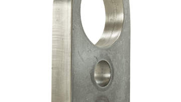 Example of hole quality using X-Definition plasma on mild steel