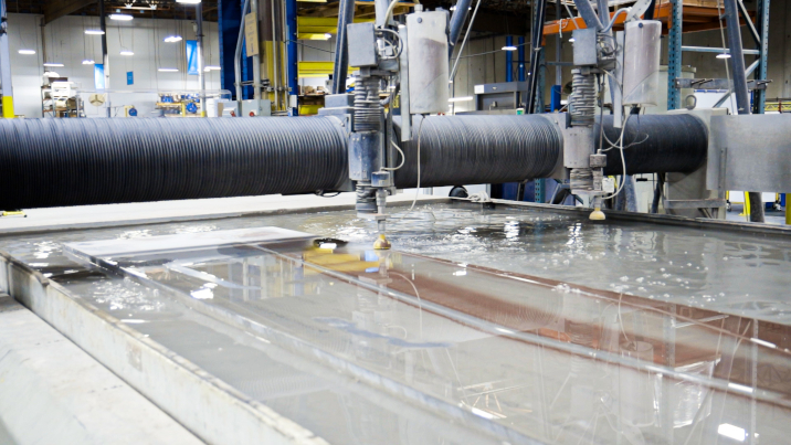 large format waterjet cutting